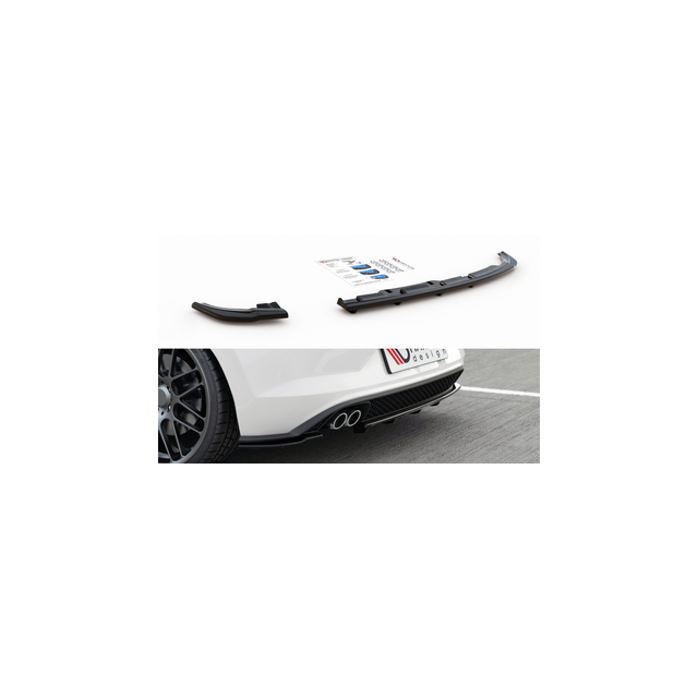 Централна Добавка за задна броня (с вертикални пръти) VW Polo 6 GTI MK6 - Maxton Design