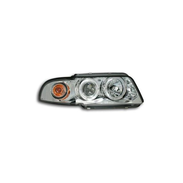 Кристални фарове с лупи и Angel eyes Audi A4 1994-1998г. Хромирани