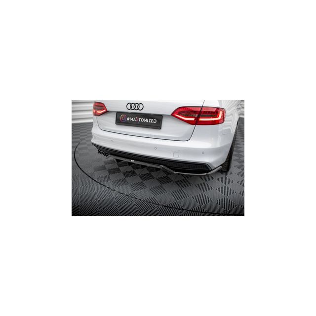 Добавка за задна броня (с вертикални ребра) Audi A4 Competition B8 Facelift