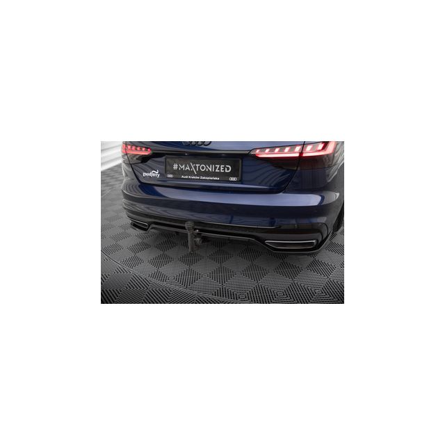 Добавка за задна броня (с вертикални ребра) V.2 Audi A4 S-Line B9 Facelift