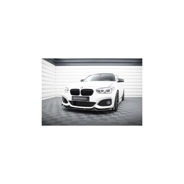 Добавка за предна броня V.5 + "крилца" BMW 1 M-Pack / M140i F20 Facelift