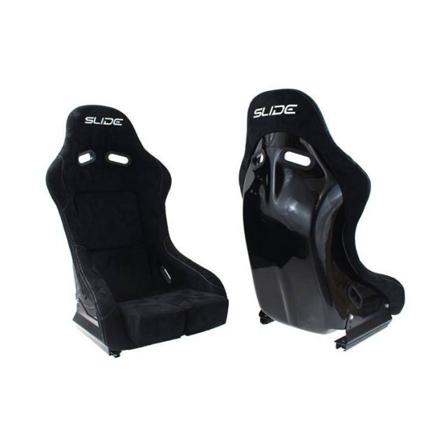 Състезателна седалка Slide - SLIDE RS - Черна алкантара, Размер:  S