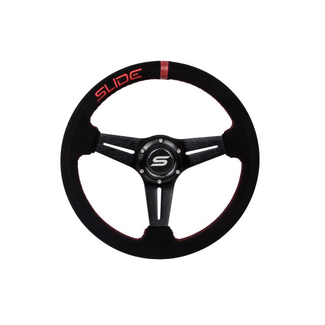 Спортен волан SLIDE 330mm /изнасяне:45mm - Алкантара с червено