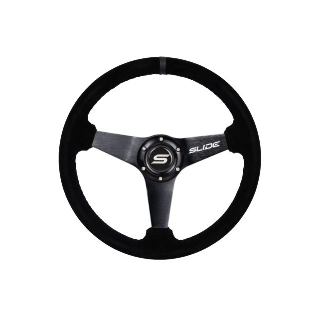 Спортен волан SLIDE 350mm /изнасяне:20mm - Черна алкантара