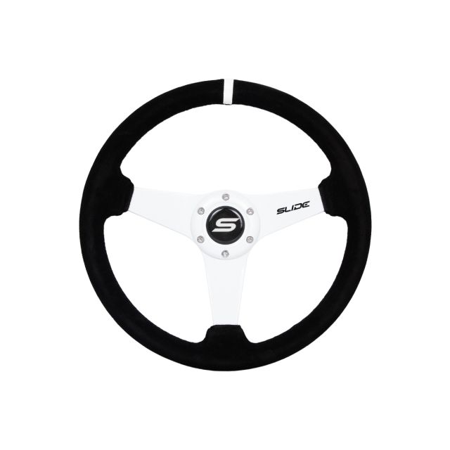 Спортен волан SLIDE 350mm /изнасяне:20mm - Алкантара с бяло