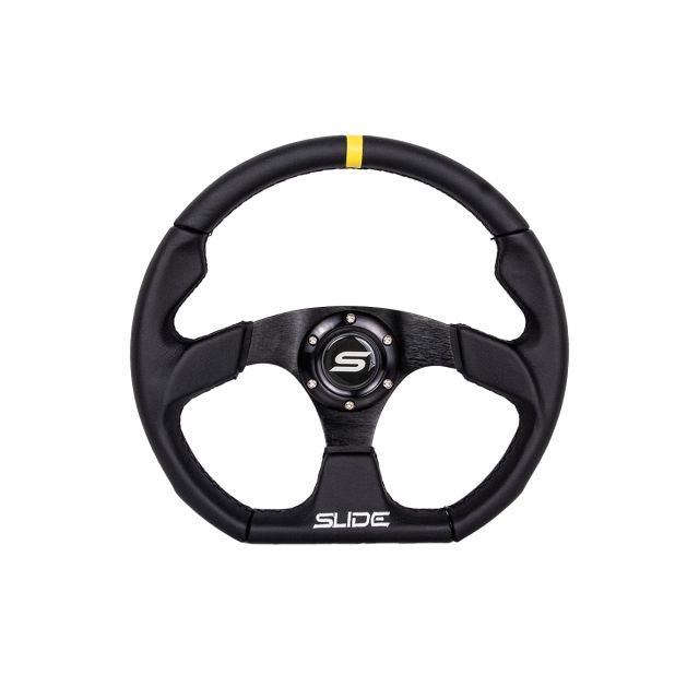 Спортен волан SLIDE 350mm /изнасяне:25mm - кожа с жълта ивица