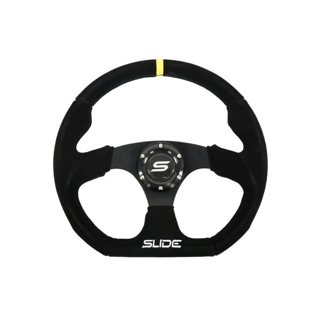 Спортен волан SLIDE 350mm /изнасяне:25mm - Алкантара с жълто