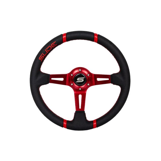 Спортен волан SLIDE 350mm /изнасяне:90mm - Кожа с червено