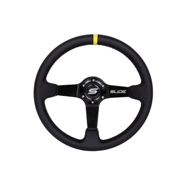 Спортен волан SLIDE 350mm /изнасяне:90mm - Кожа с жълто