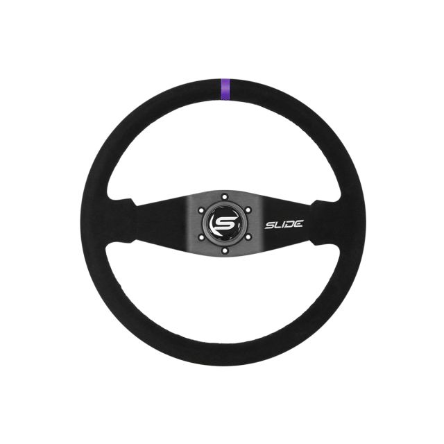 Спортен волан SLIDE 350mm /изнасяне:90mm - Алкантара с лилава лента