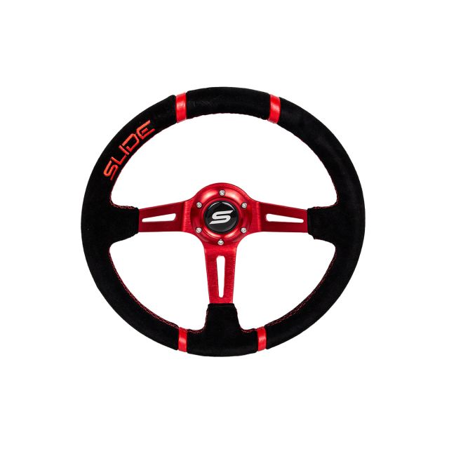 Спортен волан SLIDE 350mm /изнасяне:90mm - Алкантара с червено