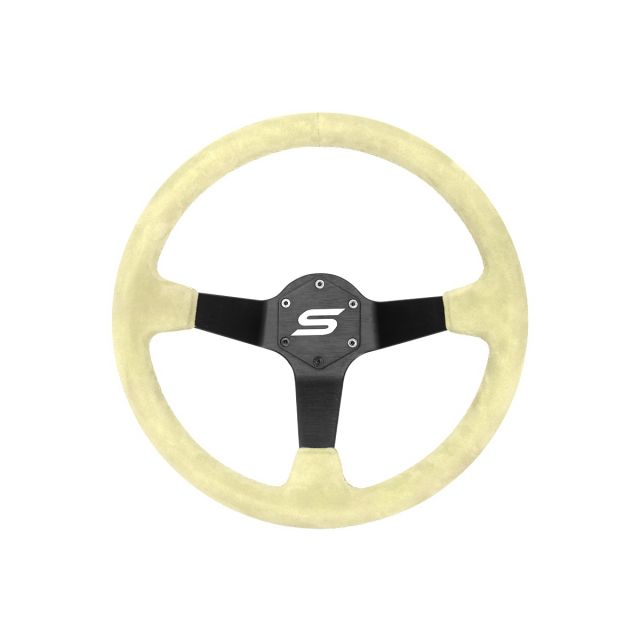 Спортен волан SLIDE 350mm /изнасяне:90mm - Алкантара с жълто