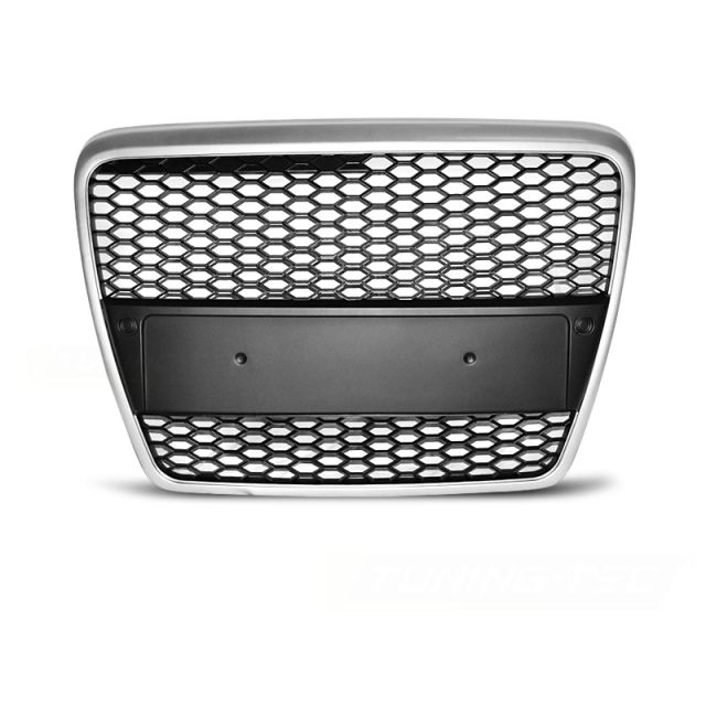 Сребриста решетка за AUDI A6 (C6) 04.04-08