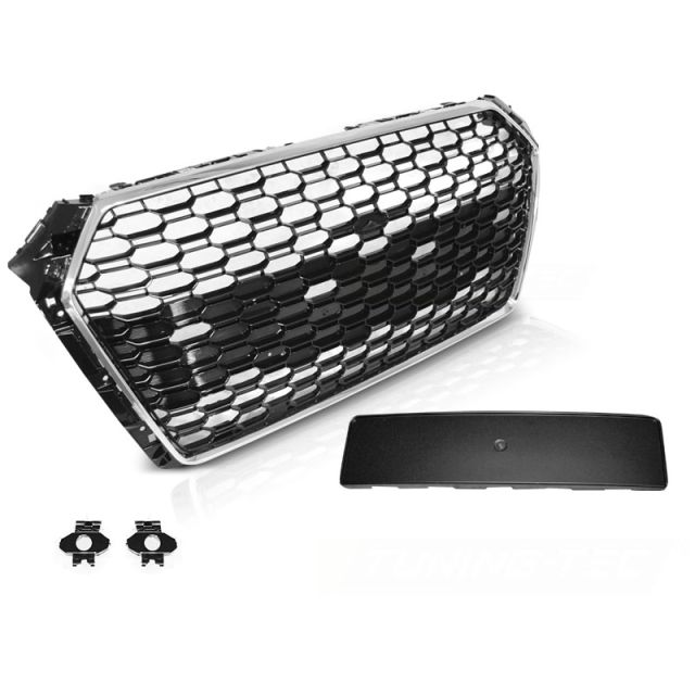 Хромирана решетка черни PDC fit AUDI A4 B9 15-19