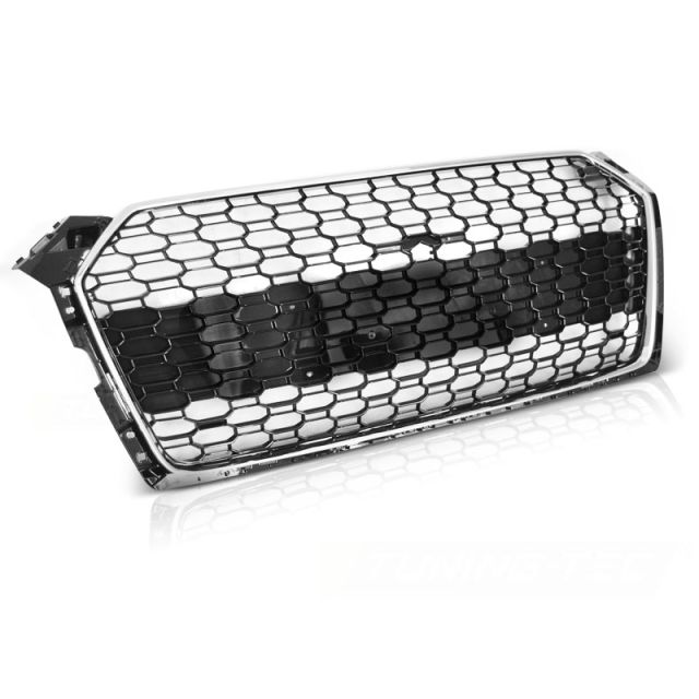 Хромирана решетка GLOSSY черни fit AUDI A5 16-19