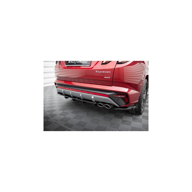 Добавка за задна броня (с вертикални ребра) Hyundai Tucson N-Line Mk4
