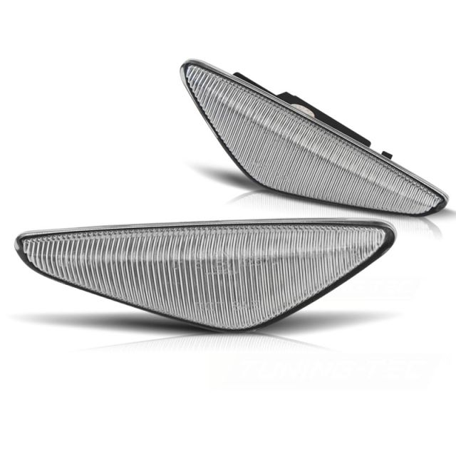 Бели странични LED мигачи с динамична светлина за BMW X5 E70 / X6 E71 / X3 F25