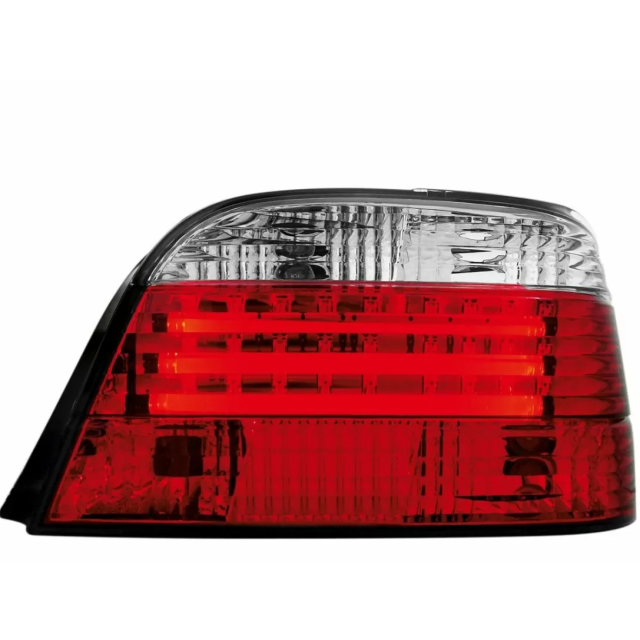 Кристални стопове с 3 диодни ленти за BMW E38 - хром