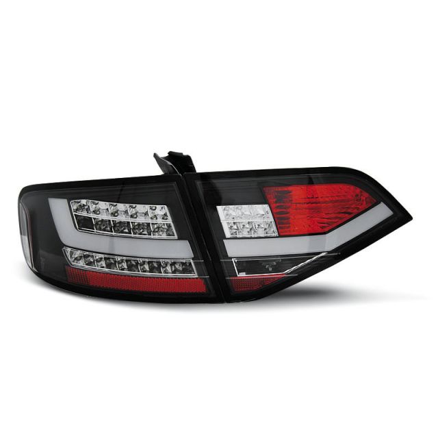 LED Стопове Черни за AUDI A4 B8 08-11 SEDAN