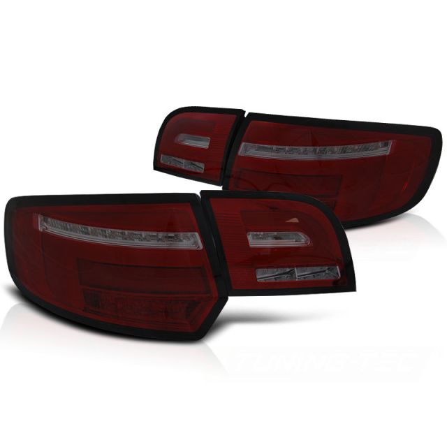 LED BAR стопове RED Опушени с динамична светлина за AUDI A3 8P 5D 08-12