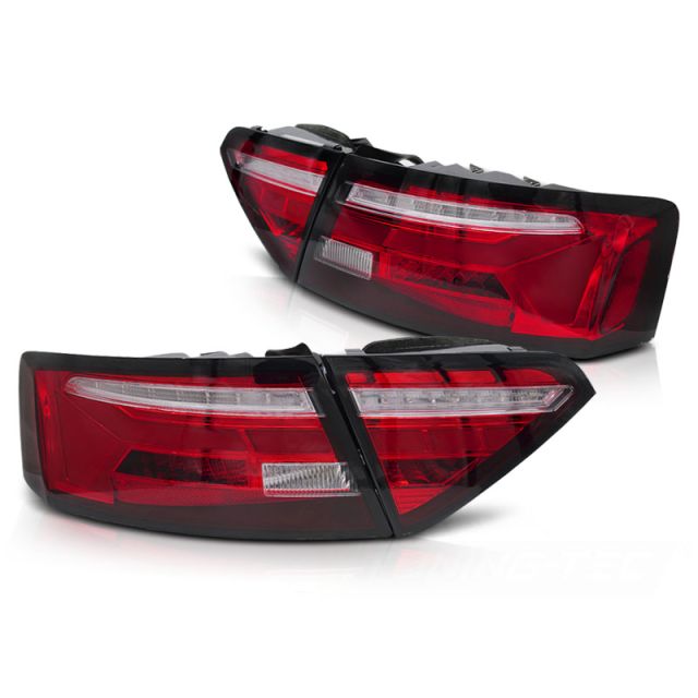 LED BAR стопове RED Бели с динамична светлина за AUDI A5 11-16