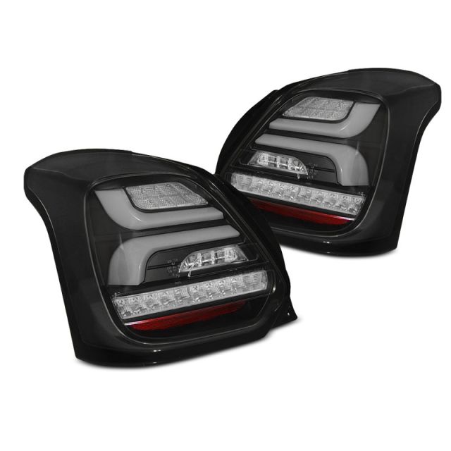 Стопове за SUZUKI SWIFT VI 17- Черни LED SEQ