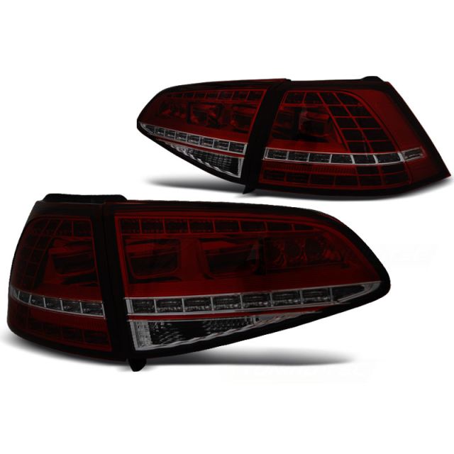 LED стопове SPORT RED Опушени с динамична светлина за VW GOLF 7 13-17