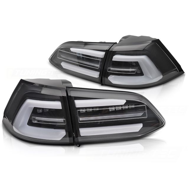 LED стопове черни с динамична светлина за VW GOLF 7 17-19 SW