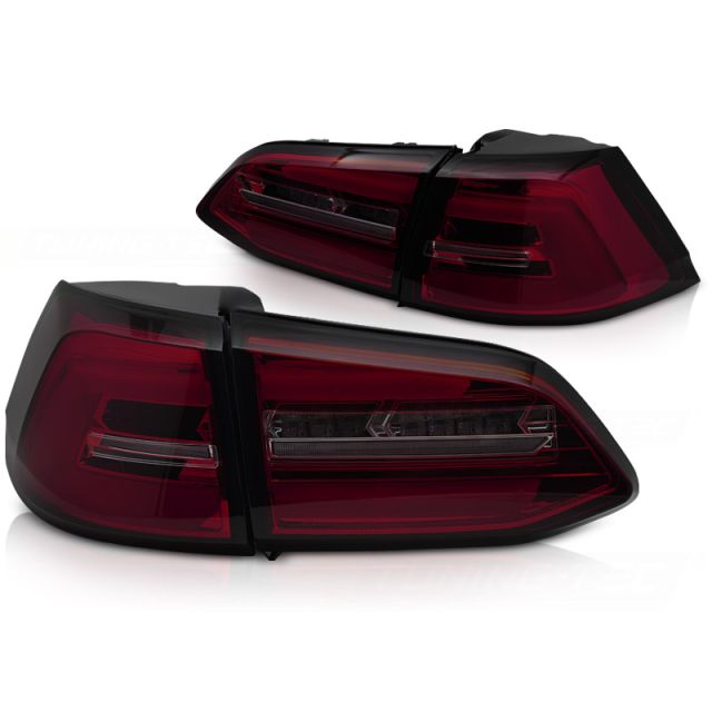 LED стопове RED Опушени с динамична светлина за VW GOLF 7 17-19 SW