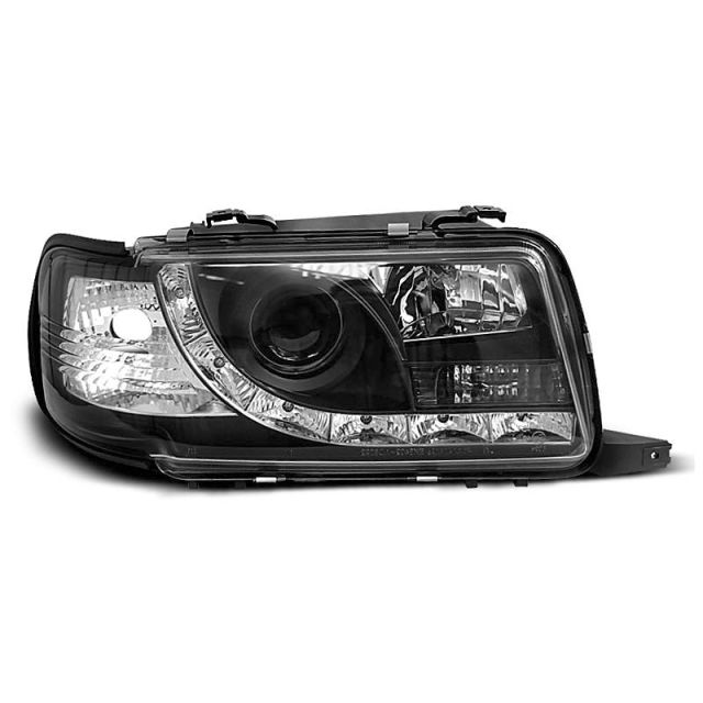 Фарове  с дневни светлини Черни за AUDI 80 B4 09.91-04.96