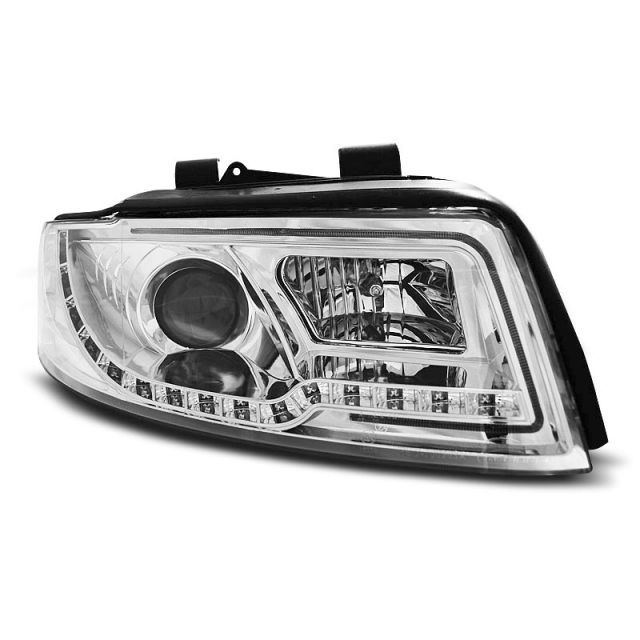 Фарове  TUBE LIGHT хром за AUDI A4 10.00-10.04