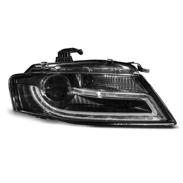 Фарове  TRUE DRL Черни за AUDI A4 B8 04.08-11