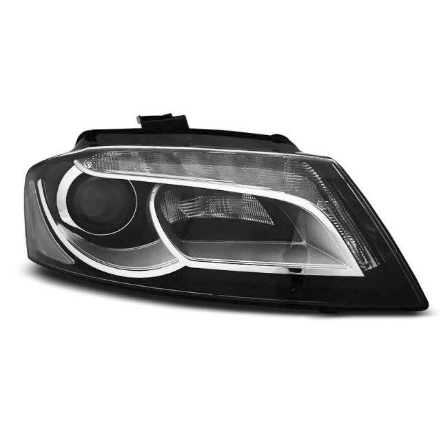 Фарове  TRUE DRL Черни за AUDI A3 8P 08-12