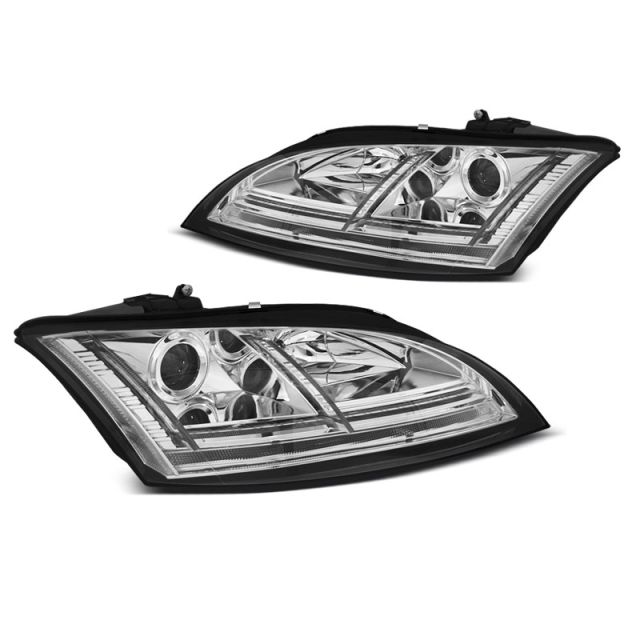 XENON Фарове  LED DRL хром SEQ за AUDI TT 06-10 8J