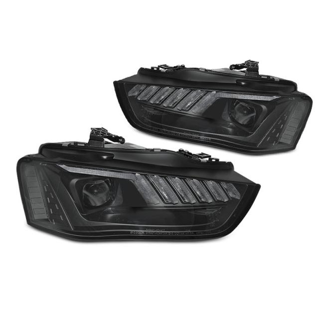 Фарове  LED Черни SEQ за AUDI A4 B8 12-15