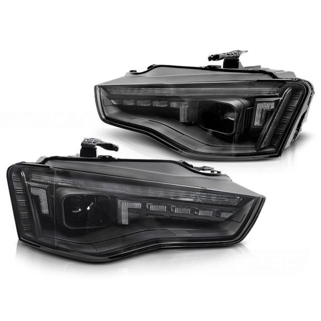 LED Фарове LED черни с динамична светлина за AUDI A5 11-16