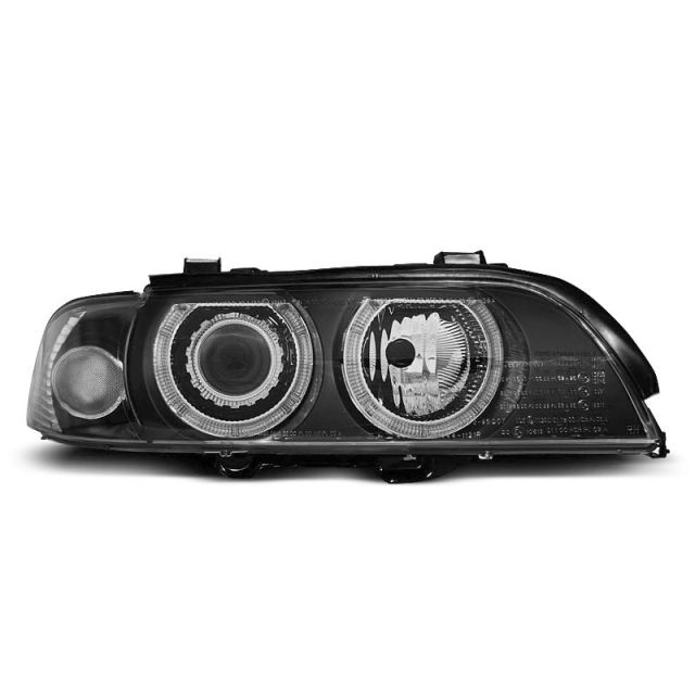 XENON Фарове  с ангелски очи Черни за BMW E39 09.95-06.03