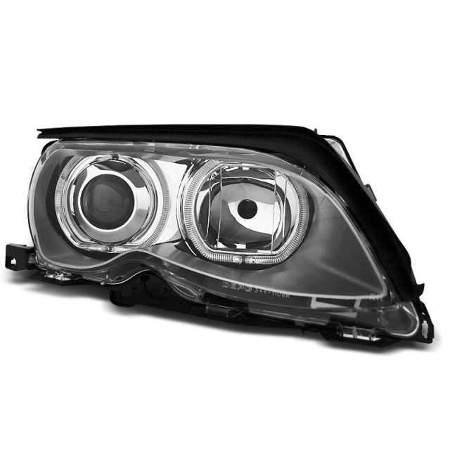 Фарове  с ангелски очи LED хром за BMW E46 09.01-03.05