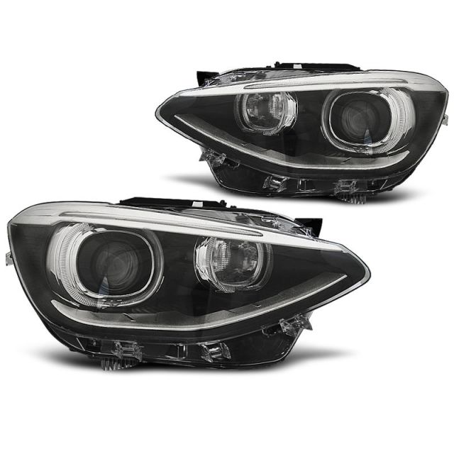 Фарове  TRUE DRL Черни за BMW F20 / 21 11-12.14