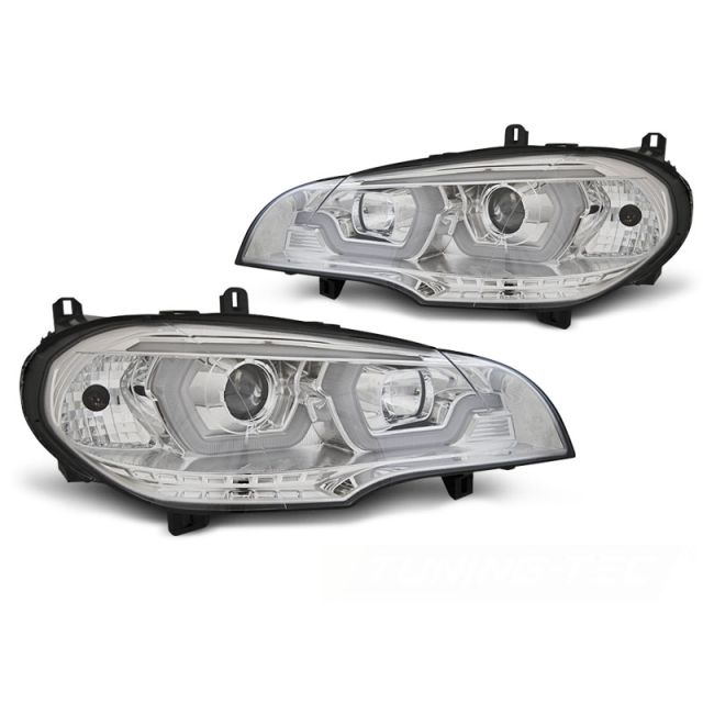 Фарове  TUBE LIGHT DRL хром за BMW X5 E70 07-13