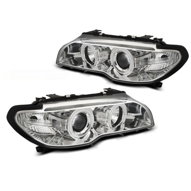 XENON Фарове  с ангелски очи CCFL хром за BMW E46 04.03-06 COUPE CABRIO