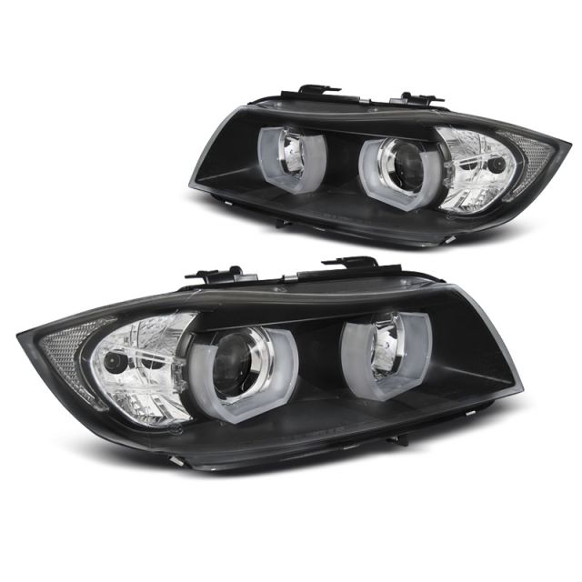 XENON Фарове  U-LED LIGHT 3D Черни за BMW E90/E91 03.05-08.08