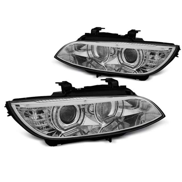 XENON Фарове  с ангелски очи LED хром за BMW E92/E93 06-10