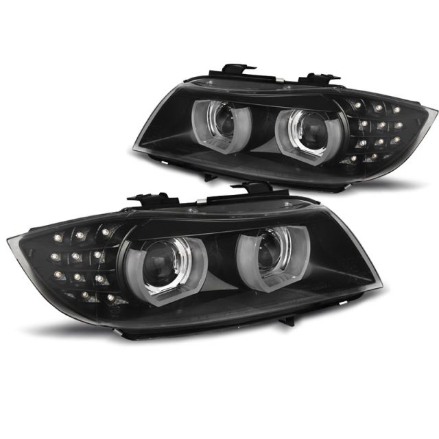 XENON Фарове  LED DRL Черни AFS за BMW E90/E91 09-11