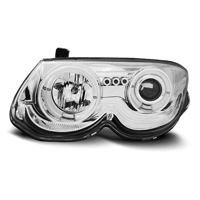 Фарове за CHRYSLER 300 M 99-04 с ангелски очи хром