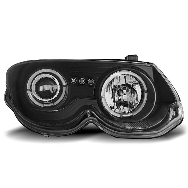 Фарове за CHRYSLER 300 M 99-04 с ангелски очи Черни