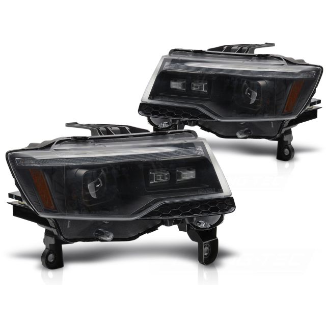 CHRYSLER JEEP GRAND CHEROKEE 14-21 черни TUBE LIGHT с динамична светлина HID