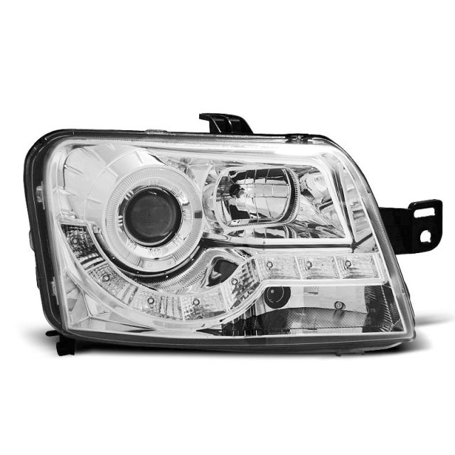 Фарове за FIAT PANDA 03-12 с дневни светлини хром