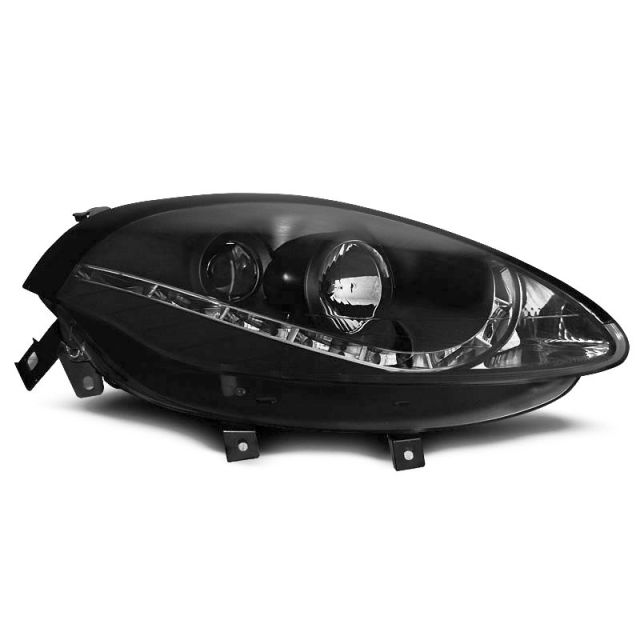 Фарове за FIAT BRAVO II 07-15  с дневни светлини Черни