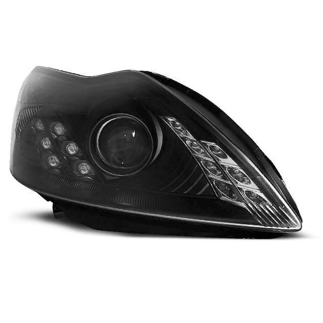 Фарове за FORD FOCUS 02.08-10 с дневни светлини Черни